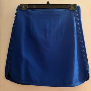 Elegant Blue Button-Detail Skirt